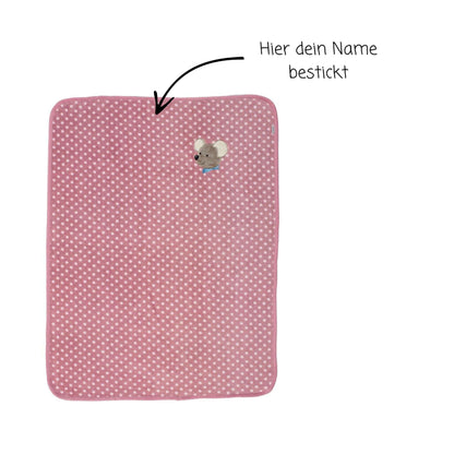 pink Decke | weichem Name Decke Dein Baby mit Fleece | aus – Lätzchen personalisiert