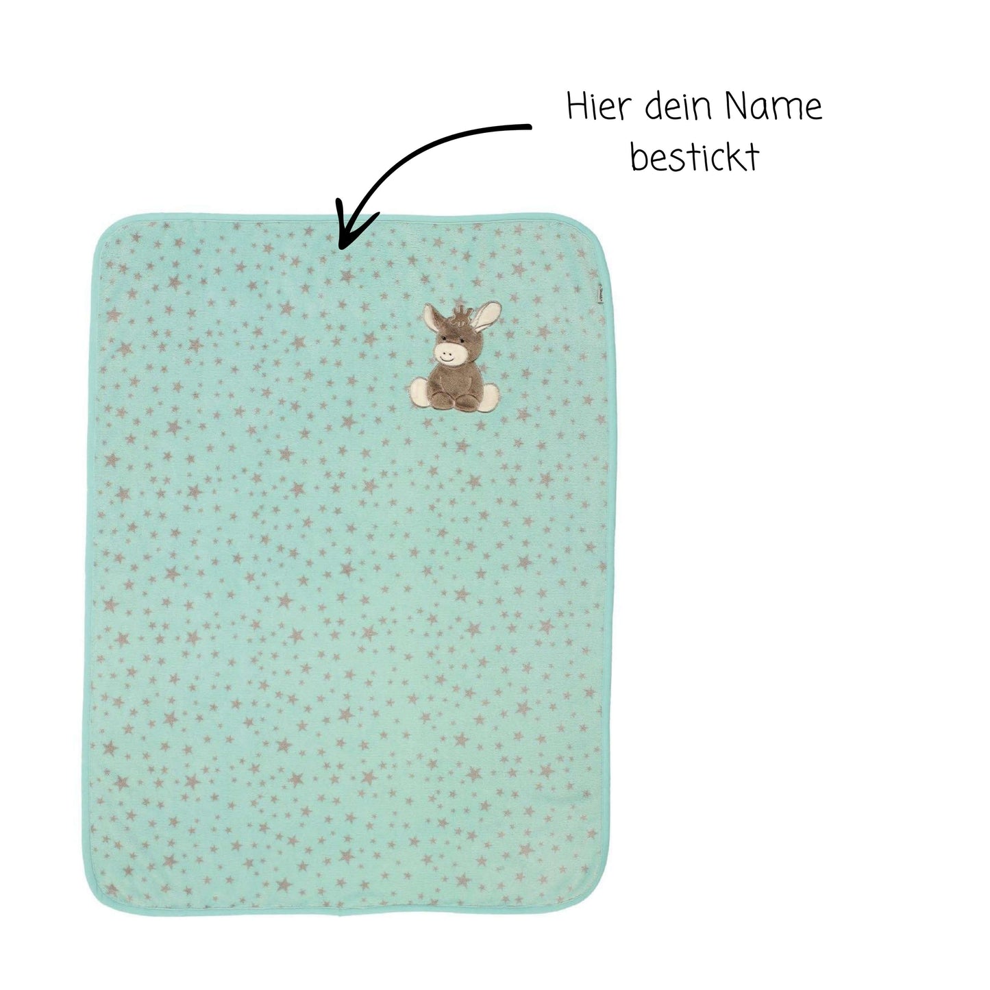 | mit Decke aus Lätzchen | Decke Dein personalisiert Baby pink – Fleece Name weichem