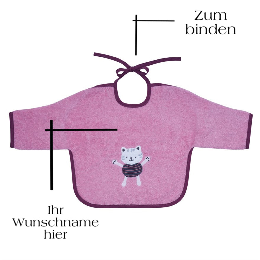 personalisiert Lätzchen rosa Namen – Dein | Lätzchen mit Baby Lätzchen Katze Mädchen